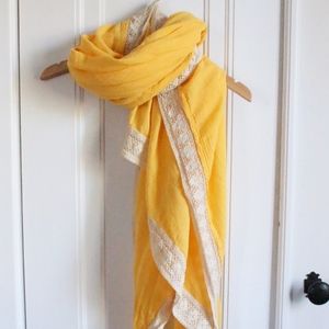 Free People Yellow Scarf